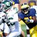 Eastern Michigan wide receiver Corey Welch runs the ball past freshman defensive back Raymon Taylor during the fourth quarter at Michigan Stadium on Saturday. Melanie Maxwell I AnnArbor.com